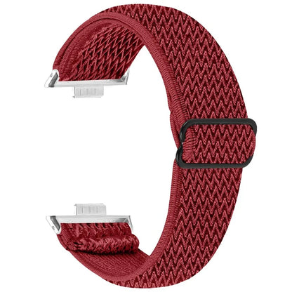 For Huawei Watch Fit 3 Adjustable Nylon Watch Band Wave Design Elastic Wrist Strao