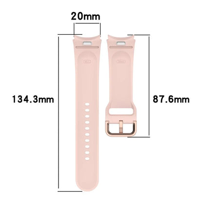For Samsung Galaxy Watch7 / Watch FE / Watch6 / Watch 5 / Watch4 Silicone Watch Band Wrist Strap