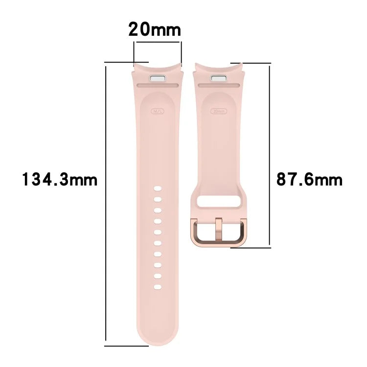 For Samsung Galaxy Watch7 / Watch FE / Watch6 / Watch 5 / Watch4 Silicone Watch Band Wrist Strap