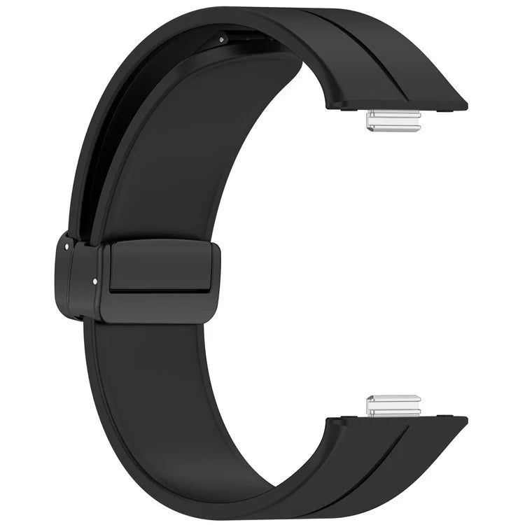 For Huawei Watch Fit 3 Silicone Watch Band Strap with Magnetic Folding Buckle
