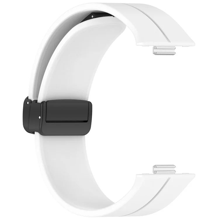 For Huawei Watch Fit 3 Silicone Watch Band Strap with Magnetic Folding Buckle
