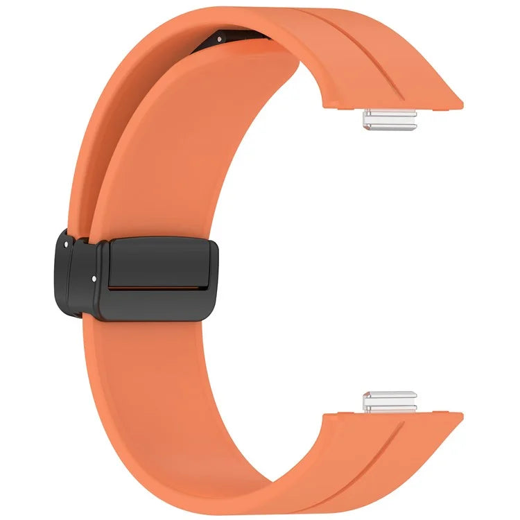 For Huawei Watch Fit 3 Silicone Watch Band Strap with Magnetic Folding Buckle
