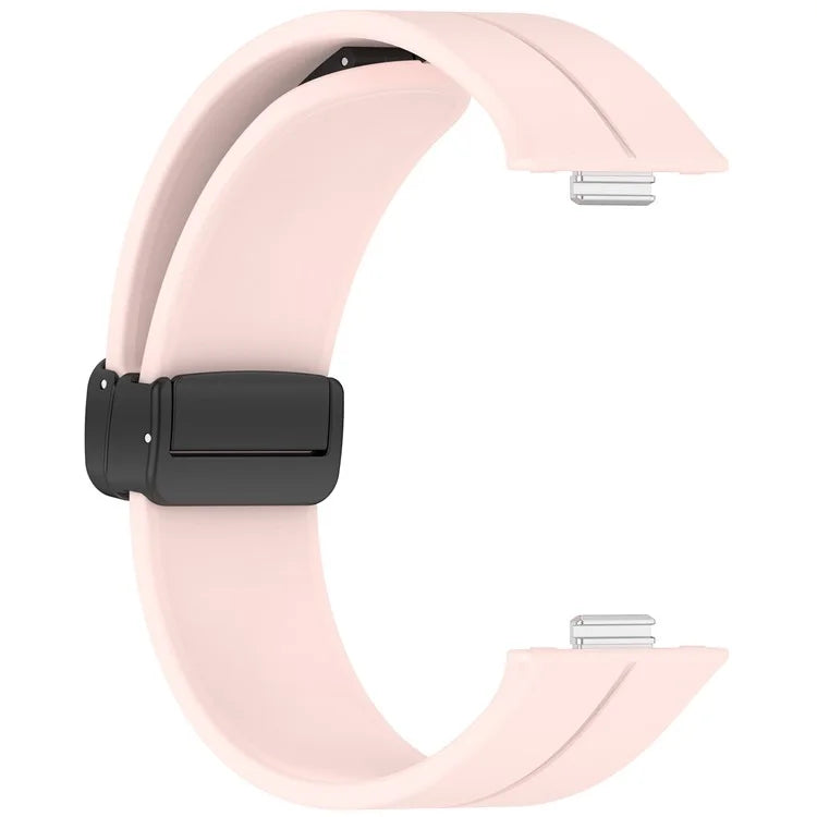For Huawei Watch Fit 3 Silicone Watch Band Strap with Magnetic Folding Buckle