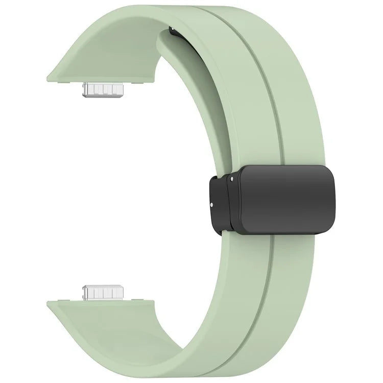 For Huawei Watch Fit 3 Silicone Watch Band Strap with Magnetic Folding Buckle