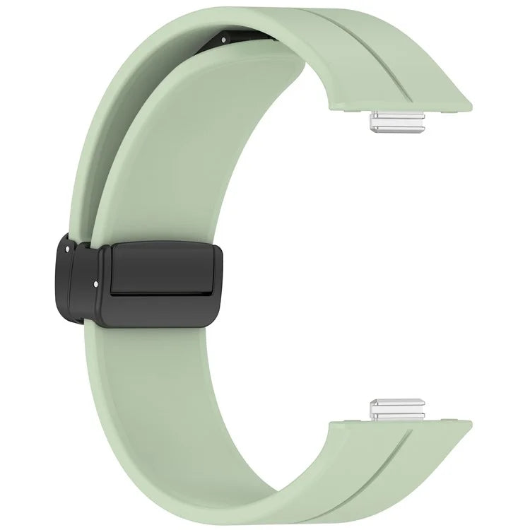 For Huawei Watch Fit 3 Silicone Watch Band Strap with Magnetic Folding Buckle