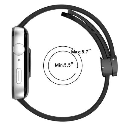 For Huawei Watch Fit 3 Silicone Watch Band Strap with Magnetic Folding Buckle