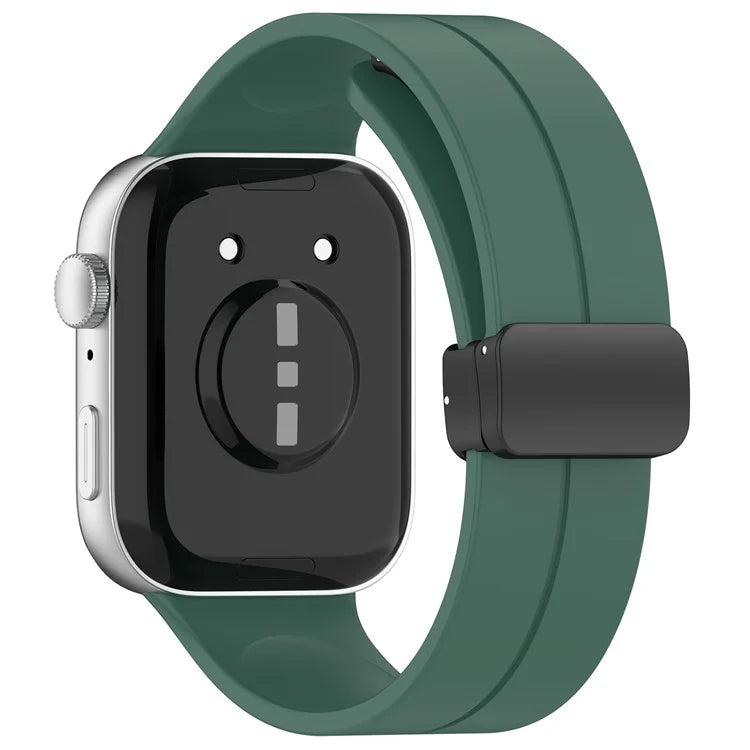 For Huawei Watch Fit 3 Silicone Watch Band Strap with Magnetic Folding Buckle