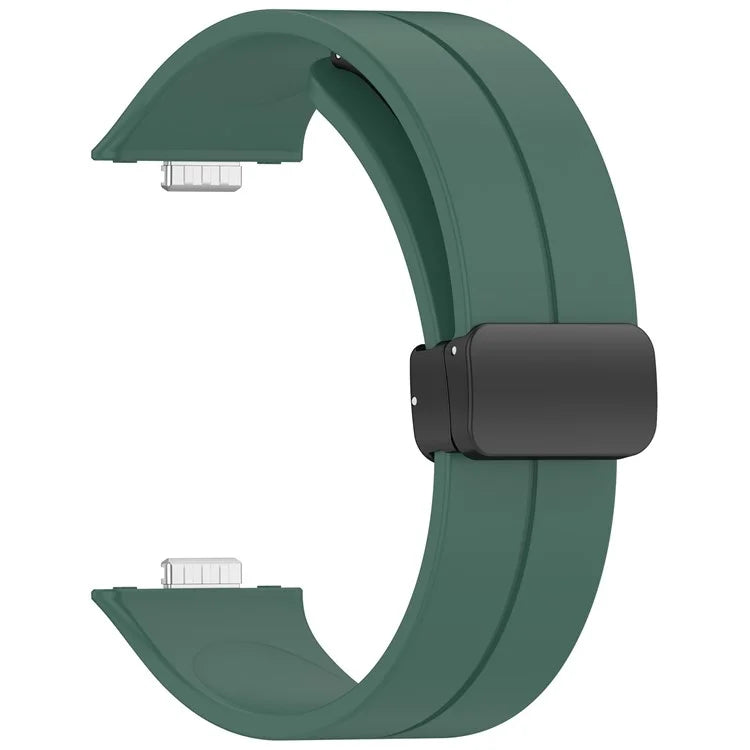 For Huawei Watch Fit 3 Silicone Watch Band Strap with Magnetic Folding Buckle