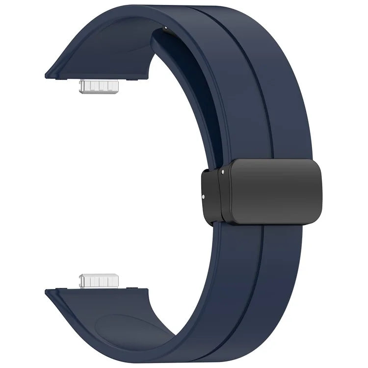 For Huawei Watch Fit 3 Silicone Watch Band Strap with Magnetic Folding Buckle