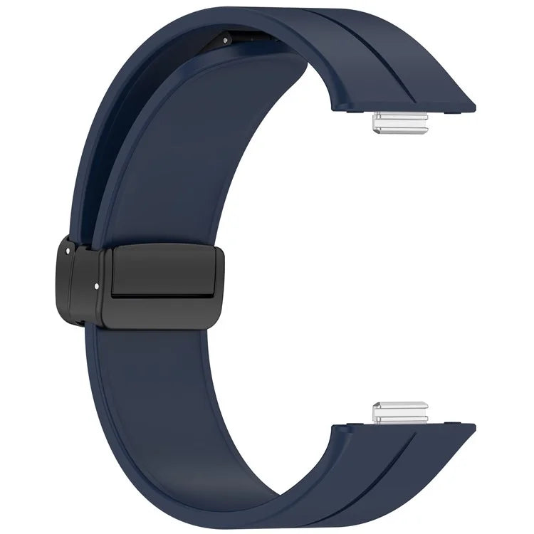 For Huawei Watch Fit 3 Silicone Watch Band Strap with Magnetic Folding Buckle