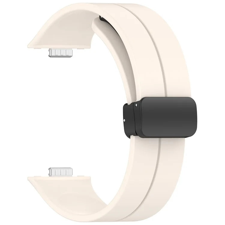 For Huawei Watch Fit 3 Silicone Watch Band Strap with Magnetic Folding Buckle