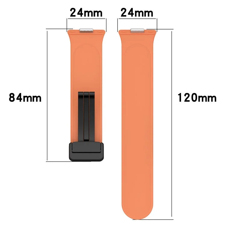 For Huawei Watch Fit 3 Silicone Watch Band Strap with Magnetic Folding Buckle