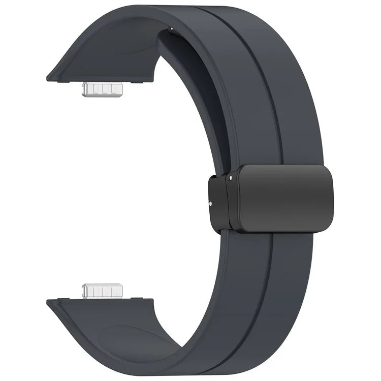For Huawei Watch Fit 3 Silicone Watch Band Strap with Magnetic Folding Buckle