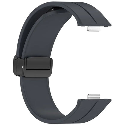 For Huawei Watch Fit 3 Silicone Watch Band Strap with Magnetic Folding Buckle