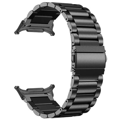 For Samsung Galaxy Watch Ultra 47mm Watch Band 3-Bead Stainless Steel Metal Strap