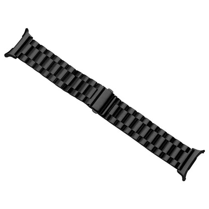 For Samsung Galaxy Watch Ultra 47mm Watch Band 3-Bead Stainless Steel Metal Strap