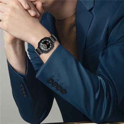 For Samsung Galaxy Watch Ultra 47mm Watch Band 3-Bead Stainless Steel Metal Strap