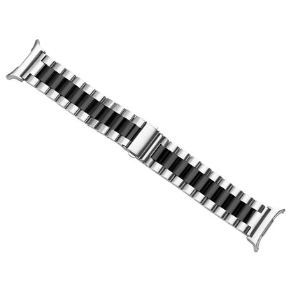 For Samsung Galaxy Watch Ultra 47mm Watch Band 3-Bead Stainless Steel Metal Strap