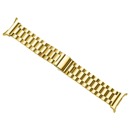 For Samsung Galaxy Watch Ultra 47mm Watch Band 3-Bead Stainless Steel Metal Strap