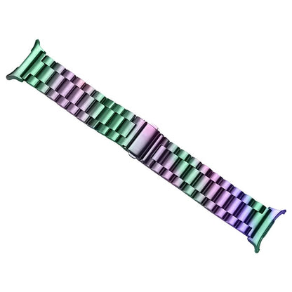 For Samsung Galaxy Watch Ultra 47mm Watch Band 3-Bead Stainless Steel Metal Strap