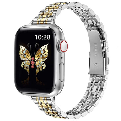 For Apple Watch 10 46mm / Ultra 2 / Ultra 49mm / 9 8 7 45mm / SE (2023) SE (2022) SE 6 5 4 44mm / 3 2 1 42mm Metal Strap