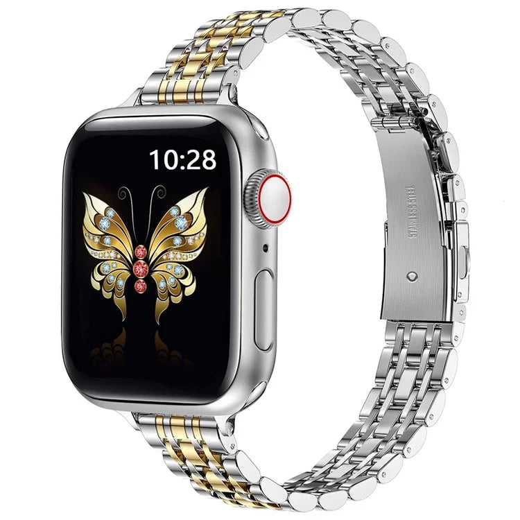 For Apple Watch Series 10 42mm / 9 8 7 41mm / SE (2023) SE (2022) SE 6 5 4 40mm / 3 2 1 38mm Watch Strap Stainless Steel Band