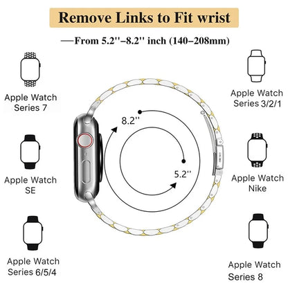 For Apple Watch Series 10 42mm / 9 8 7 41mm / SE (2023) SE (2022) SE 6 5 4 40mm / 3 2 1 38mm Watch Strap Stainless Steel Band