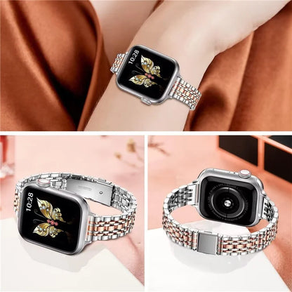 For Apple Watch Series 10 42mm / 9 8 7 41mm / SE (2023) SE (2022) SE 6 5 4 40mm / 3 2 1 38mm Watch Strap Stainless Steel Band