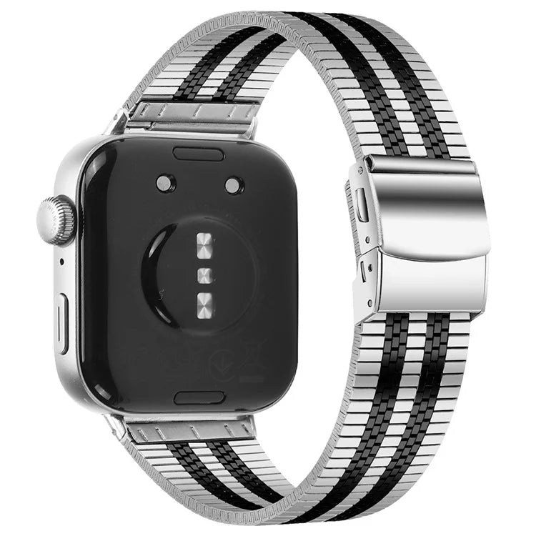 For Huawei Watch Fit 3 Watch Band 316L Stainless Steel Five-Bead Wrist Strap