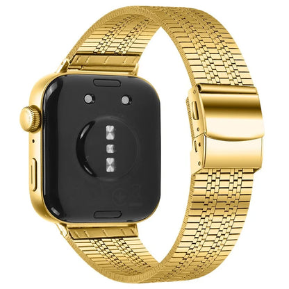 For Huawei Watch Fit 3 Watch Band 316L Stainless Steel Five-Bead Wrist Strap