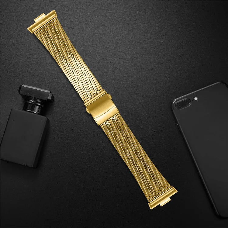 For Huawei Watch Fit 3 Watch Band 316L Stainless Steel Five-Bead Wrist Strap