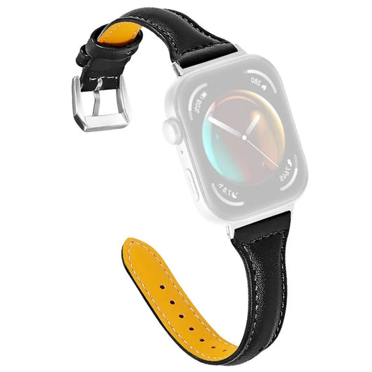 For Huawei Watch Fit 3 Watch Strap Genuine Cow Leather Band Stitching Lines