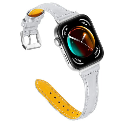 For Huawei Watch Fit 3 Watch Strap Genuine Cow Leather Band Stitching Lines
