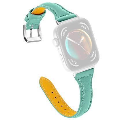 For Huawei Watch Fit 3 Watch Strap Genuine Cow Leather Band Stitching Lines