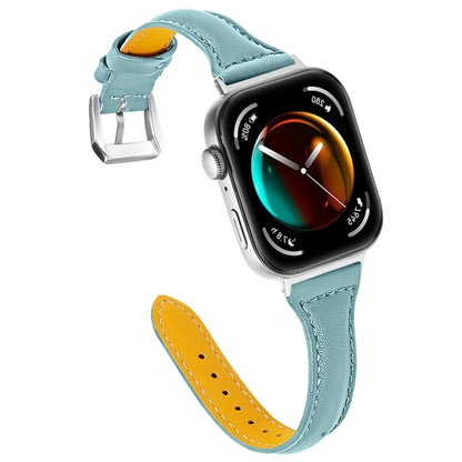 For Huawei Watch Fit 3 Watch Strap Genuine Cow Leather Band Stitching Lines