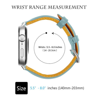 For Huawei Watch Fit 3 Watch Strap Genuine Cow Leather Band Stitching Lines
