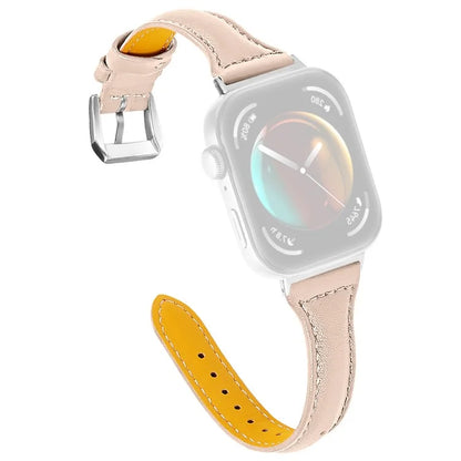 For Huawei Watch Fit 3 Watch Strap Genuine Cow Leather Band Stitching Lines