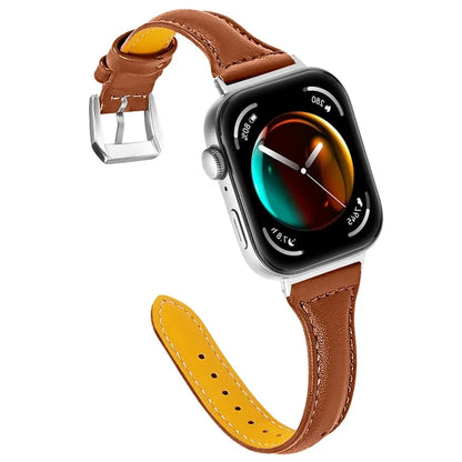 For Huawei Watch Fit 3 Watch Strap Genuine Cow Leather Band Stitching Lines