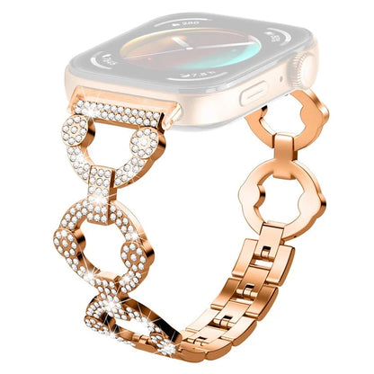 For Huawei Watch Fit 3 Metal Watch Band Shiny Rhinestone Strap Bracelet