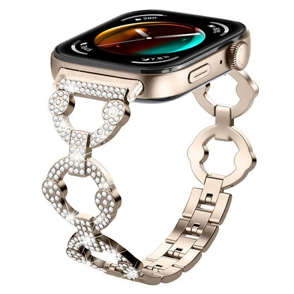 For Huawei Watch Fit 3 Metal Watch Band Shiny Rhinestone Strap Bracelet