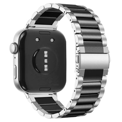 For Huawei Watch Fit 3 Watch Strap Three-Bead Stainless Steel Wrist Band