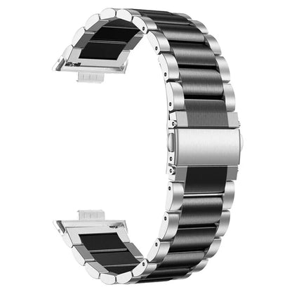 For Huawei Watch Fit 3 Watch Strap Three-Bead Stainless Steel Wrist Band