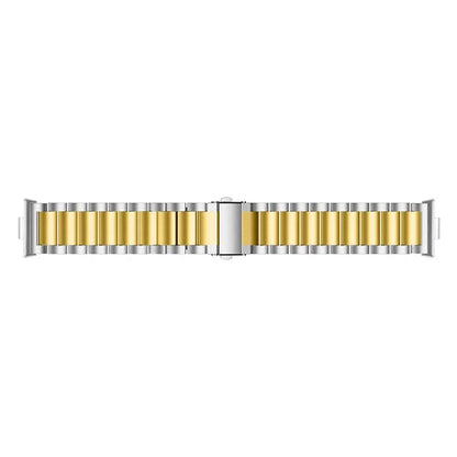 For Huawei Watch Fit 3 Watch Strap Three-Bead Stainless Steel Wrist Band