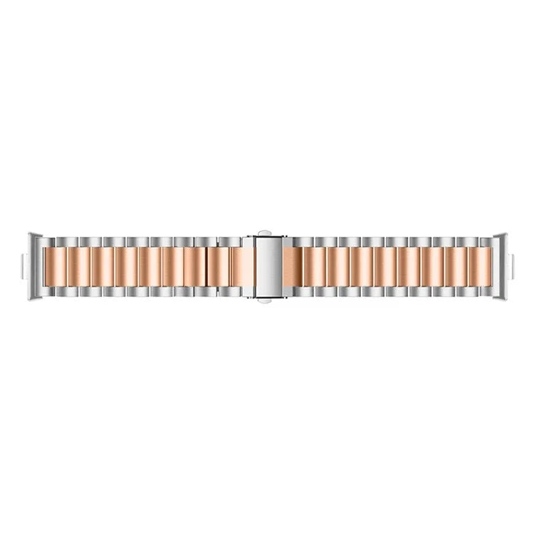 For Huawei Watch Fit 3 Watch Strap Three-Bead Stainless Steel Wrist Band