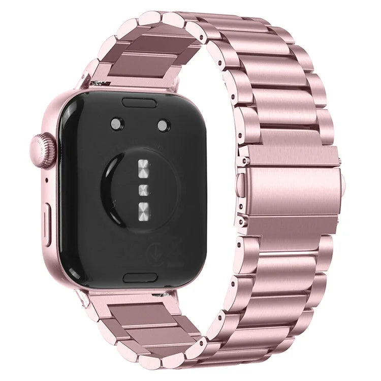 For Huawei Watch Fit 3 Watch Strap Three-Bead Stainless Steel Wrist Band