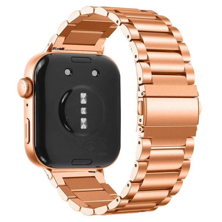 For Huawei Watch Fit 3 Watch Strap Three-Bead Stainless Steel Wrist Band