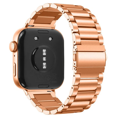 For Huawei Watch Fit 3 Watch Strap Three-Bead Stainless Steel Wrist Band