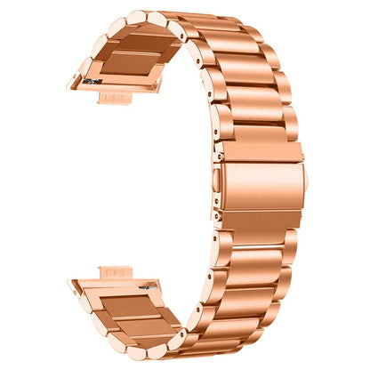 For Huawei Watch Fit 3 Watch Strap Three-Bead Stainless Steel Wrist Band