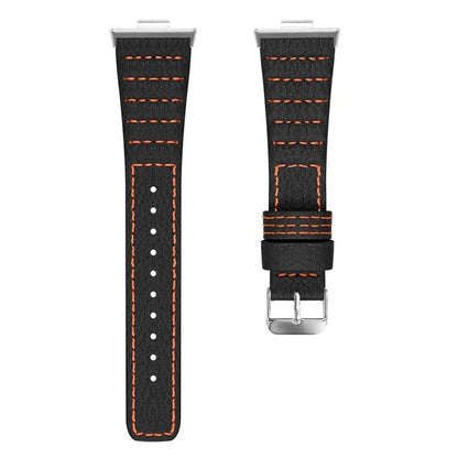 For Huawei Watch Fit 3 Watch Strap Stitching Lines Wave PU Leather Wrist Band
