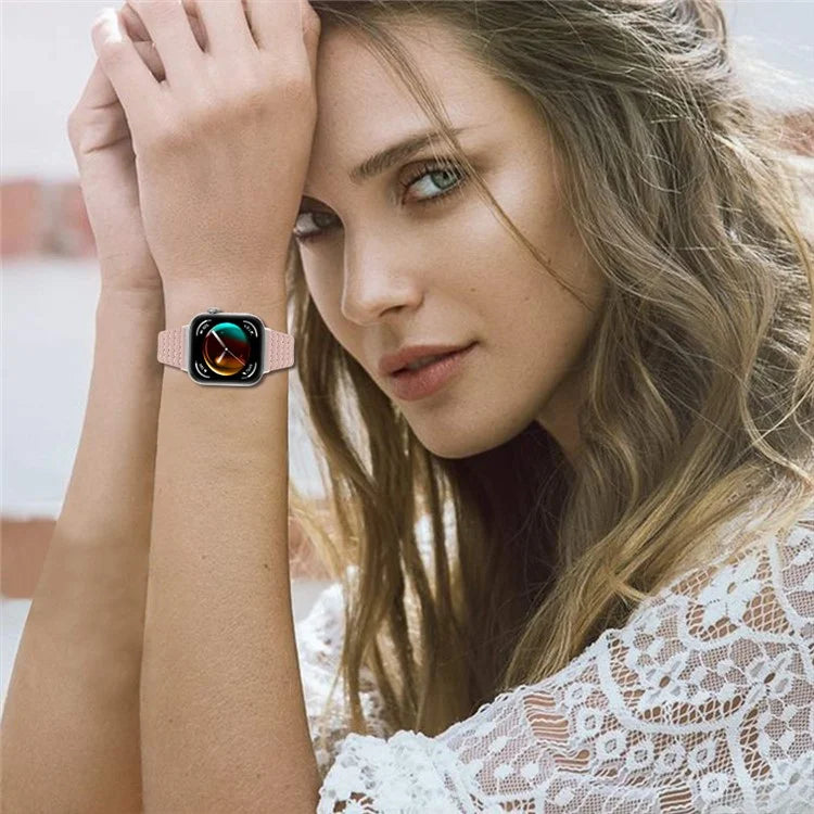 For Huawei Watch Fit 3 Watch Strap Stitching Lines Wave PU Leather Wrist Band
